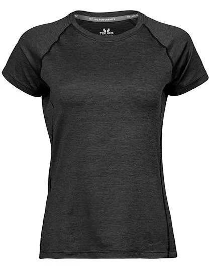 Dames Sportshirt Tee Jays 7021 in Dames Sportshirt Tee Jays 7021 - Black Melange