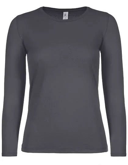 Dames T-shirt Lange Mouw B&C TW06T in Dames T-shirt Lange Mouw B&C TW06T - Dark Grey