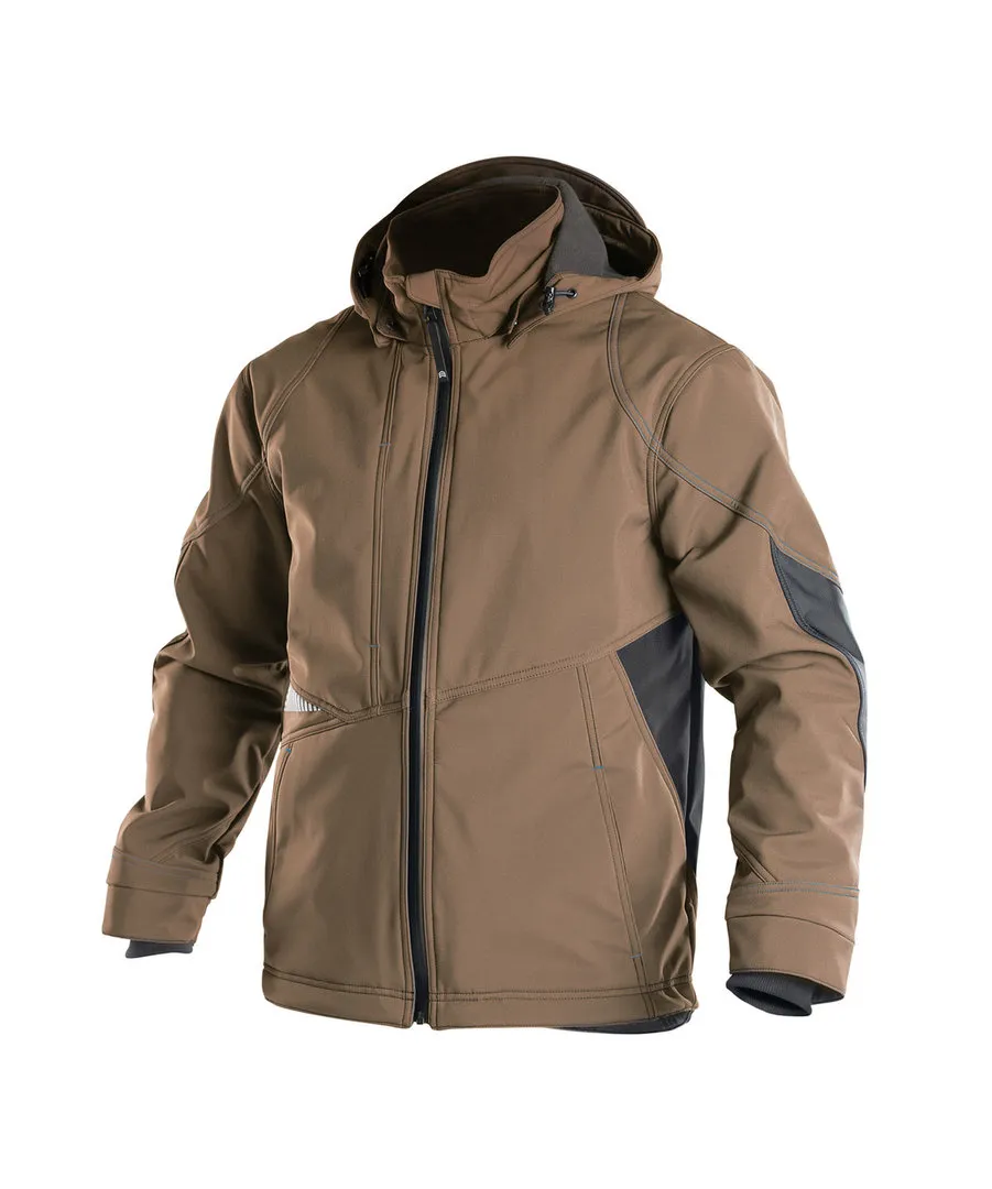 DASSY Softshell Jas Gravity in DASSY Softshell Jas Gravity LEEM BRUIN-ANTRACIET GRIJS