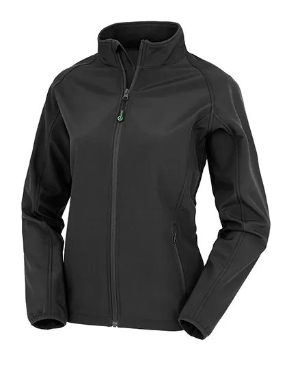 Dames Softshell Jas Result Recycled 2-Layer R901F in Dames Softshell Jas Result Recycled 2-Layer R901F Zwart