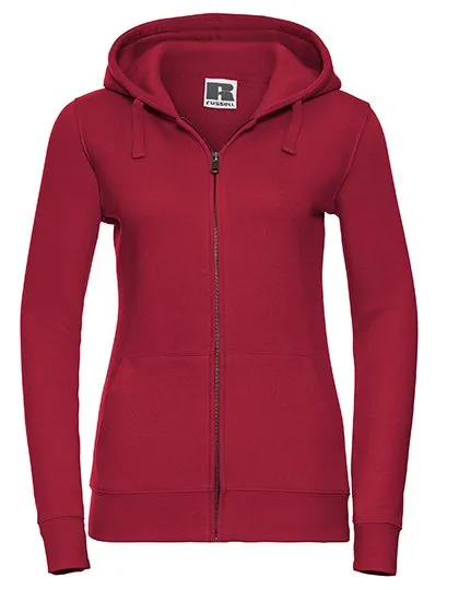 Dames Hoodie met Rits Russell Authentic R-266F-0 in Dames Hoodie met Rits Russell Authentic R-266F-0 - Classic Red