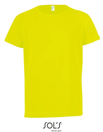 Kinder Sportshirt Raglan Sols 01166 in Kinder Sportshirt Raglan Sols 01166 - Neon Yellow