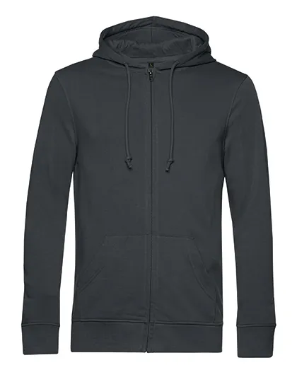 Organische Heren Hoodie met rits B&C Inspire Zipped WU35B in Organische Heren Hoodie met rits B&C Inspire Zipped WU35B - Asphalt