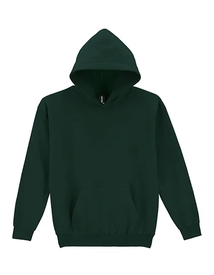 Kinder Hoodie Gildan Blend 18500B in Blend Youth Hooded Sweatshirt Forest Green