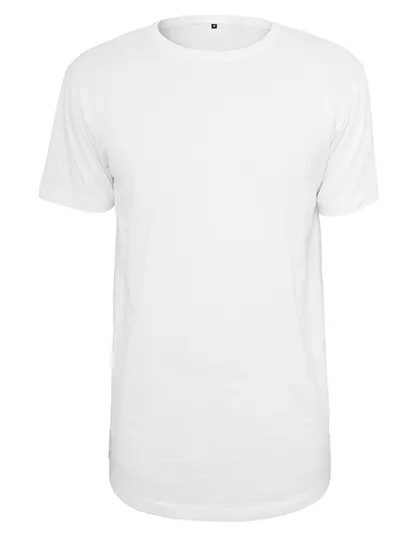 Heren T-shirt Extra Lang Build Your Brand BY028 in Heren T-shirt Extra Lang Build Your Brand BY028 - White