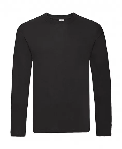 Heren T-shirt Lange Mouw Fruit of the Loom Original 61-428-0 in Heren T-shirt Lange Mouw Fruit of the Loom Original 61-428-0 - Black
