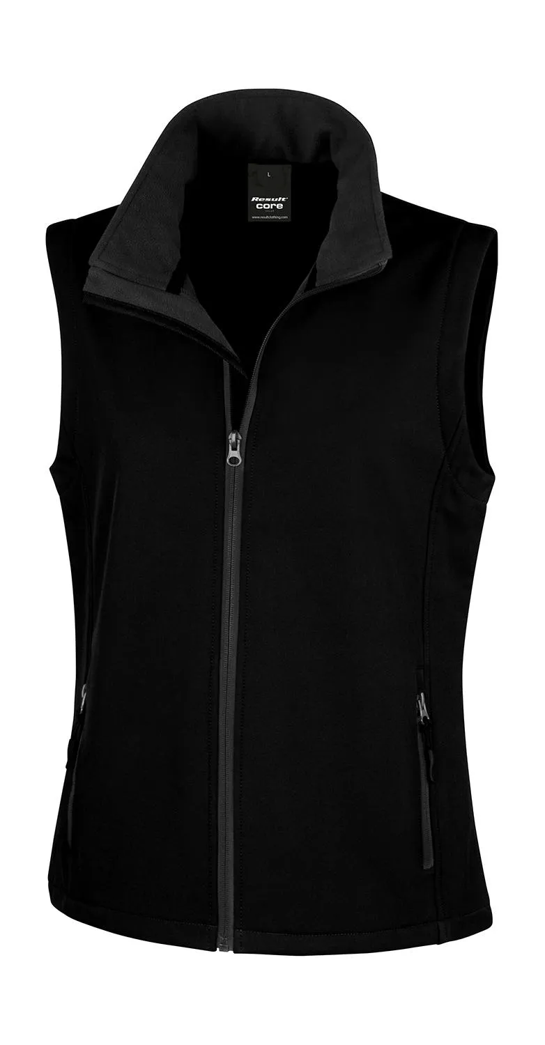 Dames Softshell Bodywarmer Result Printable R232F productfoto