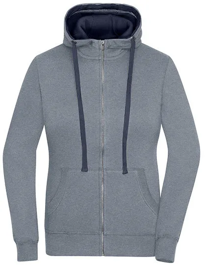 Dames Hooded Sweaters Lifestyle Daiber JN962 in Dames Hooded Sweaters Lifestyle Daiber JN962 - Grey melange-navy