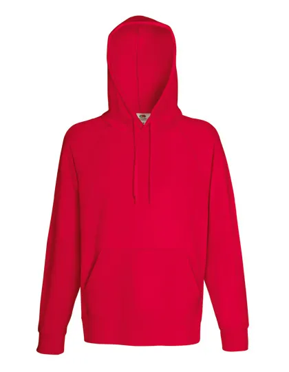 Heren Hoodie Fruit of the Loom Lightweight 62-140-0 in Heren Hoodie Fruit of the Loom Lightweight 62-140-0 Red