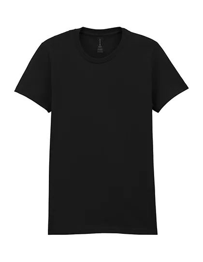 Dames T-shirt Gildan Softstyle 65000L in Dames T-shirt Gildan Softstyle 65000L - Pitch Black