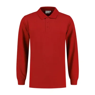 Heren Polo Lange Mouw Santino LEXINGTON in Heren Polo Lange Mouw Santino LEXINGTON Rood