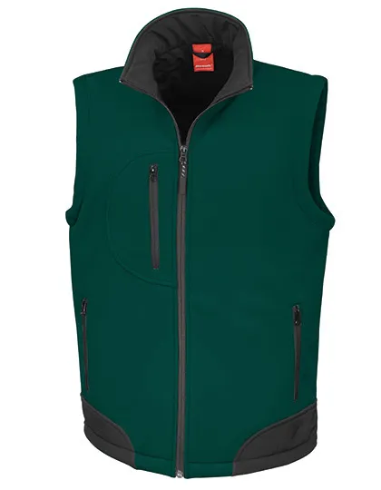 Heren Softshell Bodywarmer Result R123X in Heren Softshell Bodywarmer Result R123X Bottle-black