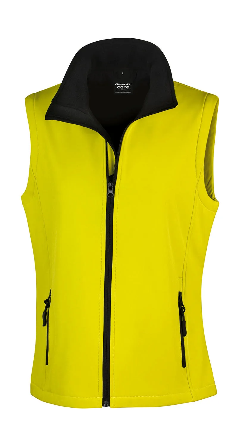 Dames Softshell Bodywarmer Result Printable R232F productfoto