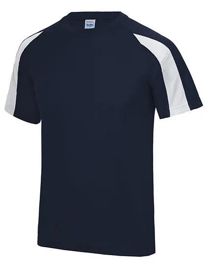 Kinder Sportshirt Contrast AWDis JC003J in Kinder Sportshirt Contrast AWDis JC003J - French Navy/Arctic White