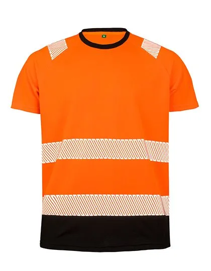 Heren T-Shirt Result Recycled Safety R502X in Heren T-Shirt Result Recycled Safety R502X - Fluor Orange/Black