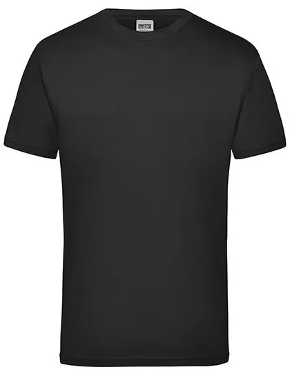 Heren T-shirt James & Nicholson Workwear-T JN800 in Zwart
