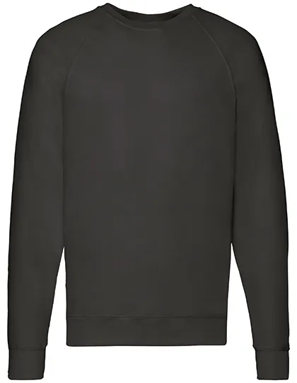 Heren Sweater Fruit of the Loom Raglan Lightweight 62-138-0 in Heren Sweater Fruit of the Loom Raglan Lightweight 62-138-0 Zwart