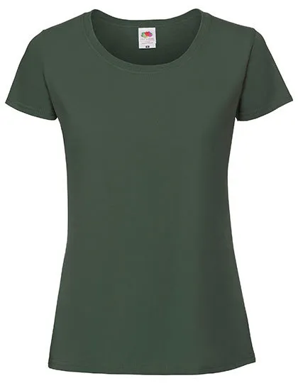 Dames T-shirt Fruit of the Loom Ringspun 61-424-0 in Dames T-shirt Fruit of the Loom Ringspun 61-424-0 - Bottle Green