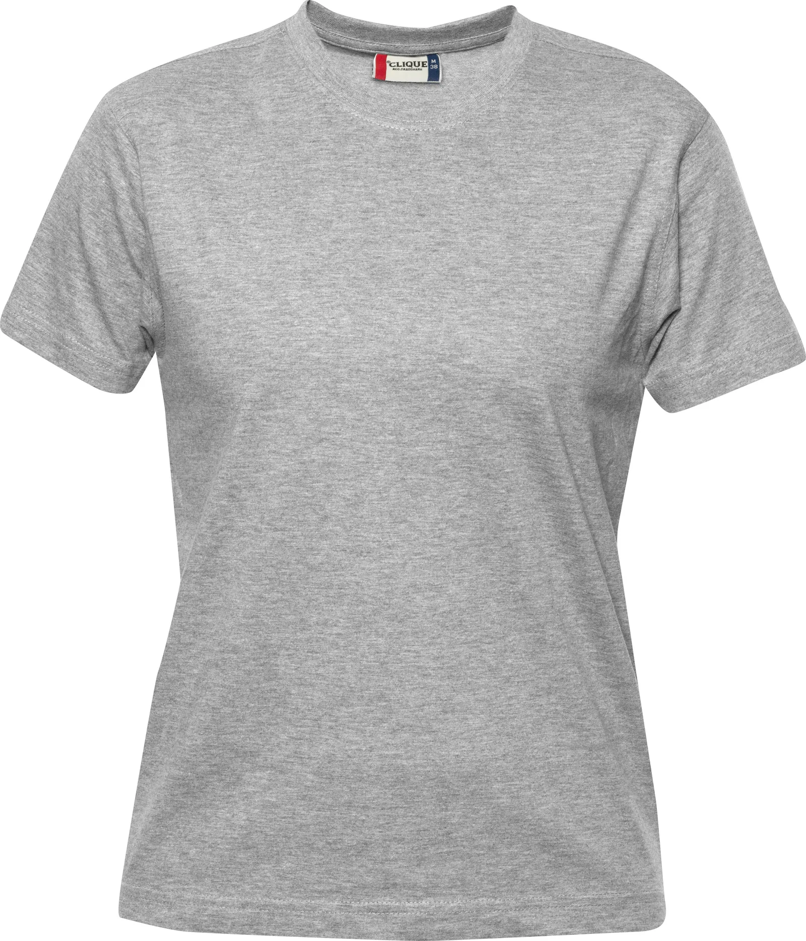 Dames T-shirt Clique Premium-T 029341 in Dames T-shirt Clique Premium-T 029341 - Grijs Melange