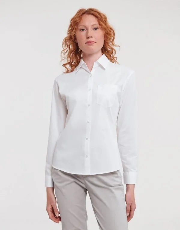 Dames blouse Poplin Russell 936F lange mouw
