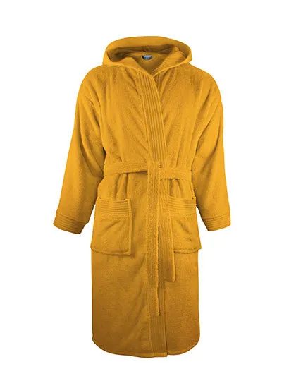 Badjas Hoodie The One Towelling T1-BH in Badjas Hoodie The One Towelling T1-BH Gold Yellow