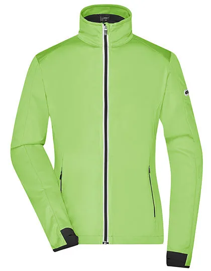 Dames Sport Softshell jas Daiber JN1125 in Dames Sport Softshell jas Daiber JN1125 Bright Green-Zwart
