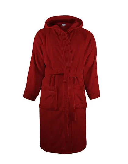 Badjas Hoodie The One Towelling T1-BH in Badjas Hoodie The One Towelling T1-BH Burgundy