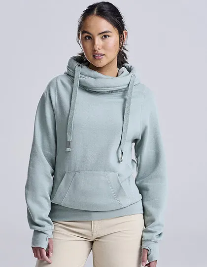 Heren Hooded Sweater Cross Neck AWDis JH021
