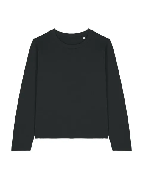 Dames T-shirt Stanley Stella Muser Long Sleeve in Zwart
