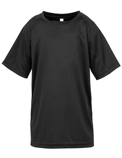 Kinder Sportshirt Spiro Aircool Tee S287J in Kinder Sportshirt Spiro Aircool Tee S287J - Black