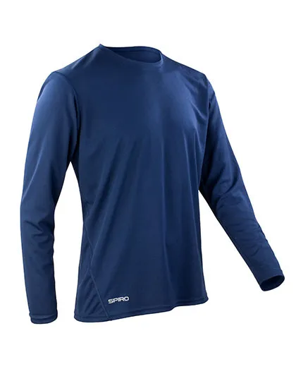 Heren Sportshirt Lange Mouw Spiro S254M in Heren Sportshirt Lange Mouw Spiro S254M Navy