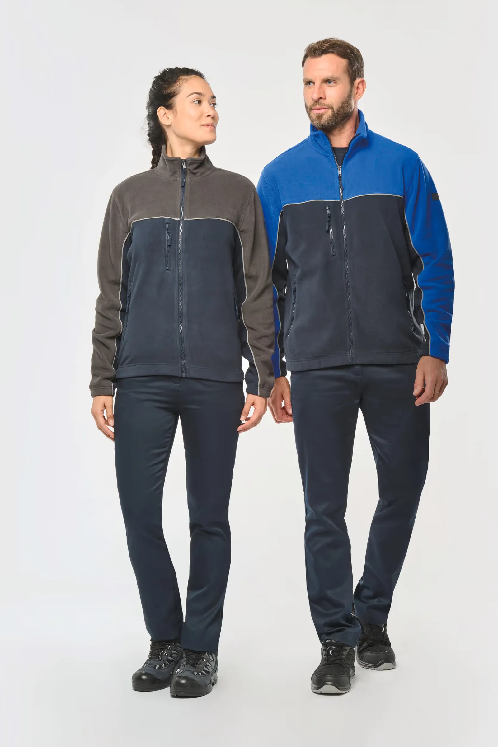 Heren Fleece vest Tweekleurige ecologishe WK904