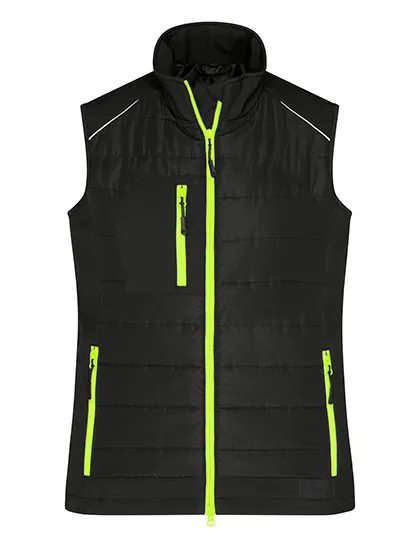 Dames Bodywarmer Daiber JN1821 - Dames Bodywarmer Daiber JN1821 Zwart-Neon Geel