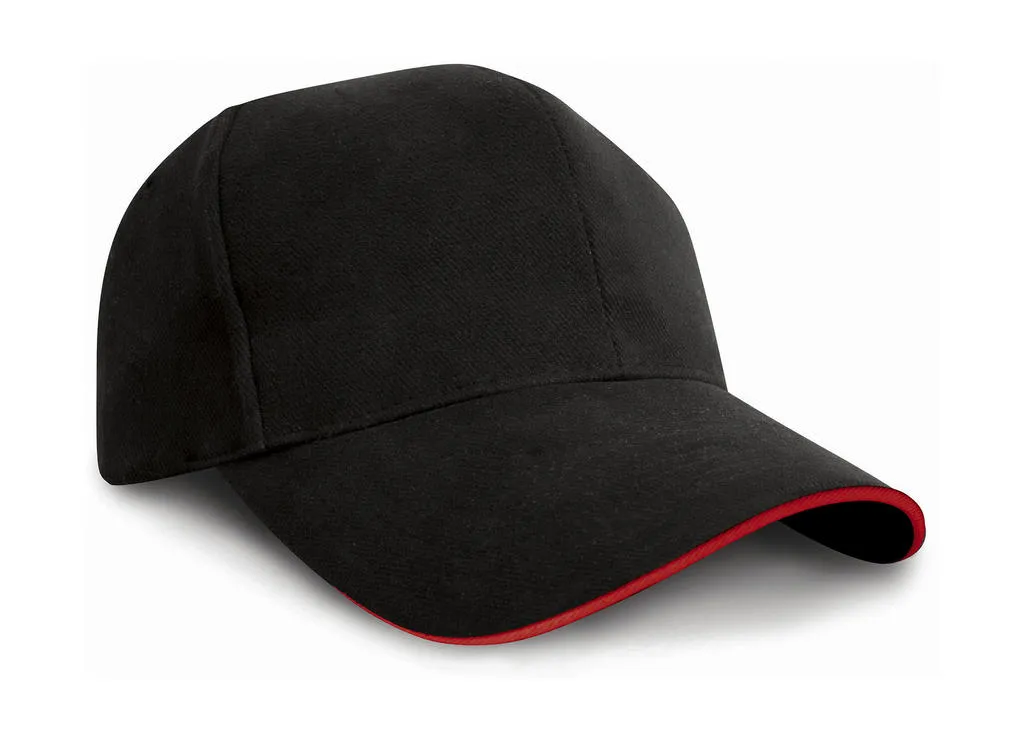 Caps 6 Panel Sandwich Brushed Cotton RC025P productfoto