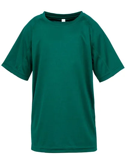 Kinder Sportshirt Spiro Aircool Tee S287J in Kinder Sportshirt Spiro Aircool Tee S287J - Bottle Green