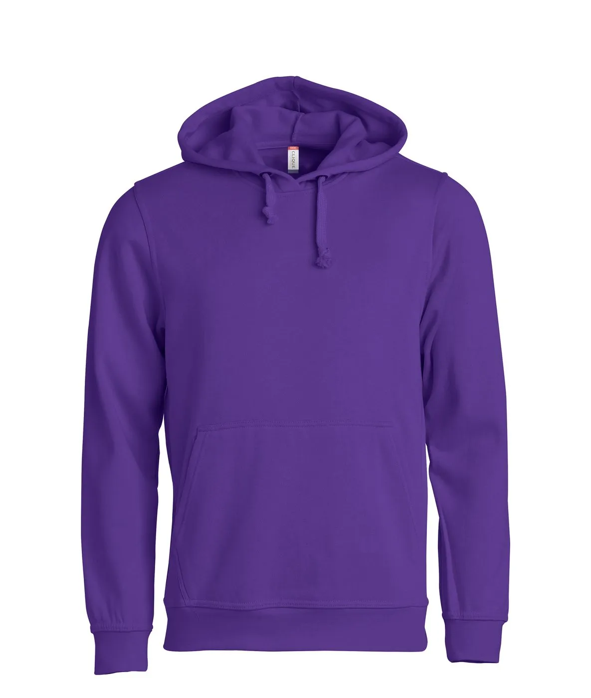 Heren Hoodie Basic Clique 021031 in Heren Hoodie Basic Clique 021031 - Helder Lila