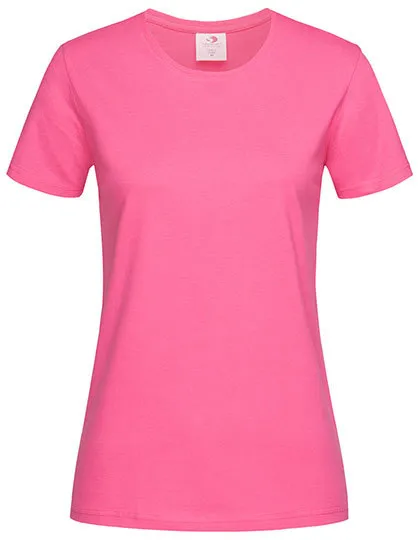 Dames T-shirt Classic-T Fitted Stedman ST2600 in Dames T-shirt Classic-T Fitted Stedman ST2600 - Sweet Pink