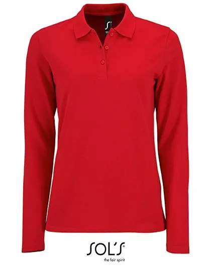 Dames Polo Lange Mouw Sol's 02083 productfoto