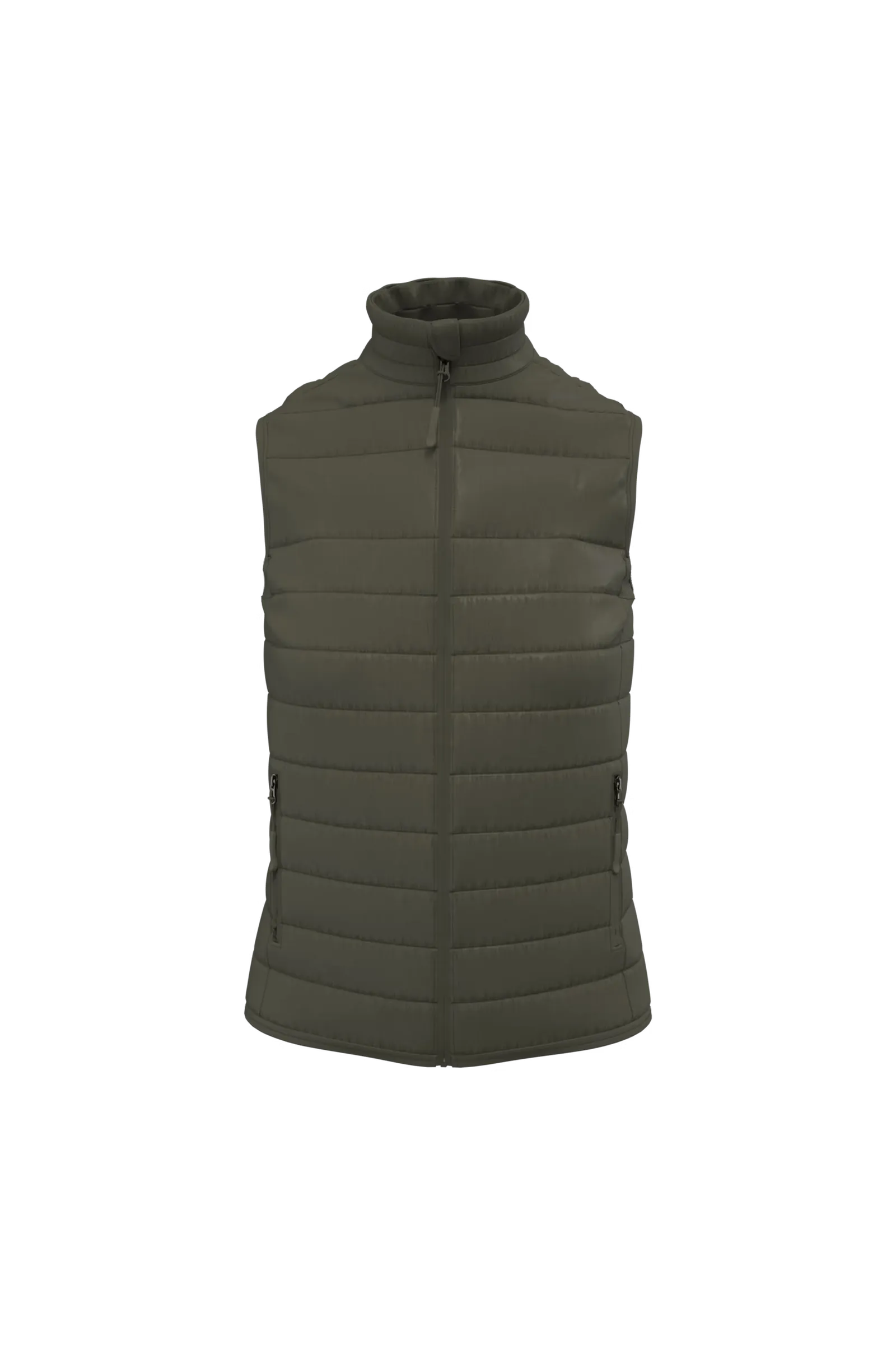 Dames Bodywarmer gewatteerd iDeal Basic Brand IB6173 in Dames Bodywarmer gewatteerd iDeal Basic Brand IB6173 URBAN KHAKI
