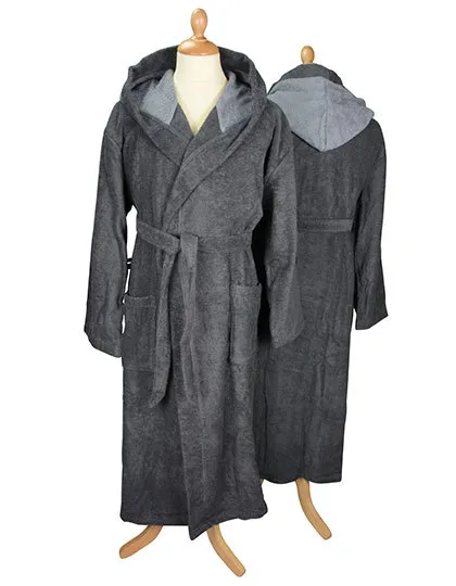 Badjas met Capuchon ARTG 026.50 in Badjas met Capuchon ARTG 026.50 Graphite-Anthraciet