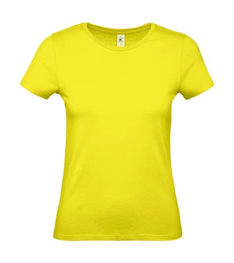 Dames T-shirt B&C E150 TW02T in Dames T-shirt B&C E150 TW02T Solar Yellow