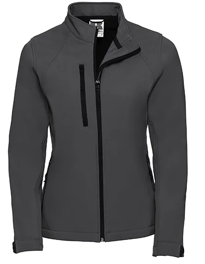 Dames Softshell Jas Russell R-140F-0 in Dames Softshell Jas Russell R-140F-0 titanium