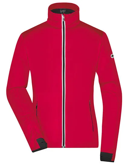Dames Sport Softshell jas Daiber JN1125 in Dames Sport Softshell jas Daiber JN1125 Light Red-Zwart