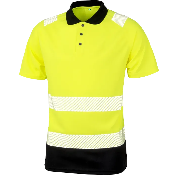 Heren Polo Result Recycled Safety R501X in Heren Polo Result Recycled Safety R501X Fluor Geel