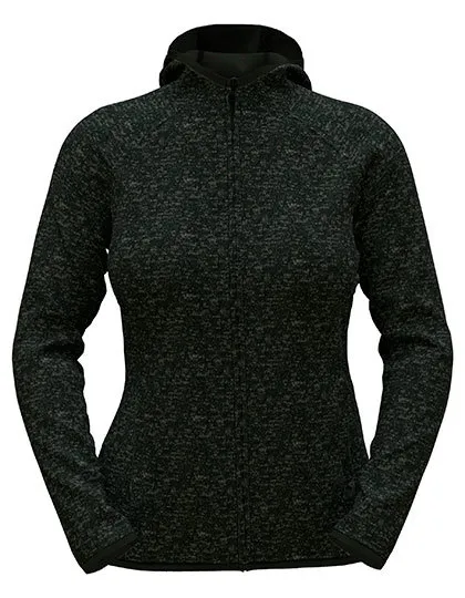 Dames Fleece Vest met Capuchon ST5560 in Dames Fleece Vest met Capuchon ST5560 Black Opal Heather