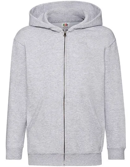Kinder Hoodie full zip Fruit of the Loom 62-045-0 in Kinder Hoodie full zip Fruit of the Loom 62-045-0 heather grey