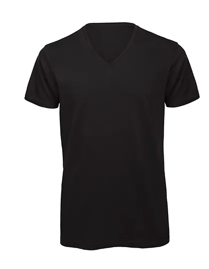 Heren T-Shirt B&C V hals Biologisch Inspire TM044 in Heren T-Shirt B&C V hals Biologisch Inspire TM044 - Black