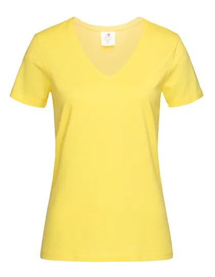Dames T-shirt V Hals Stedman Classic-T ST2700 in Dames T-shirt V Hals Stedman Classic-T ST2700 - Yellow