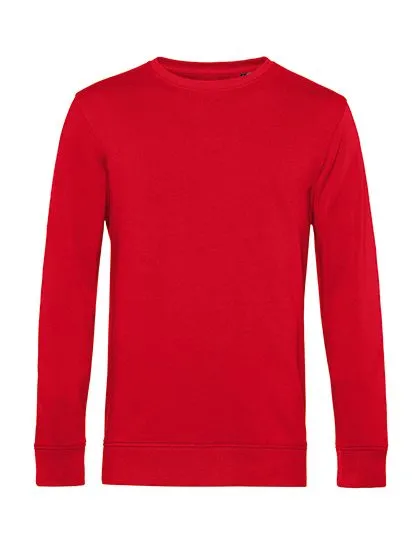 Organische heren Sweater B&C Inspire Crew Neck Sweat WU31B in Organische heren Sweater B&C Inspire Crew Neck Sweat WU31B - Red