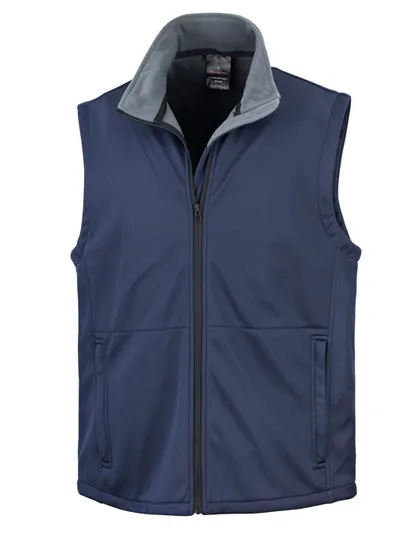 Heren Softshell Bodywarmer Result R214X in Heren Softshell Bodywarmer Result R214X navy